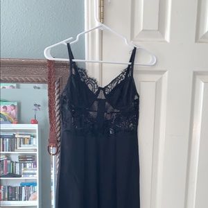 Black lace top jumpsuit